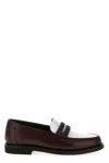 Brunello Cucinelli Brown Loafers With Monile Detail And Chain In Leather Woman In Multicolor
