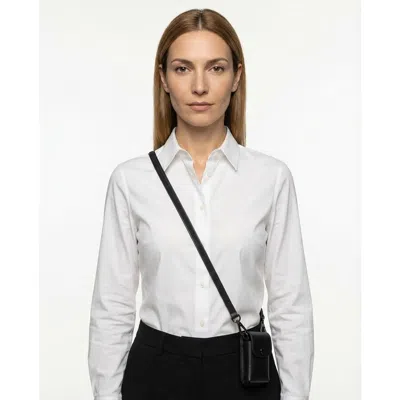 Brunello Cucinelli Women's Ultrablack Leather Shoulder Strap Accessory In ["black"]