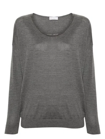 BRUNELLO CUCINELLI WOMEN'S V-NECK JUMPER SWEATER