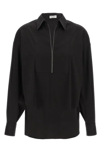 BRUNELLO CUCINELLI BRUNELLO CUCINELLI WOMEN V-NECK SHIRT MONILE