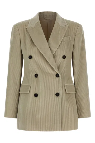BRUNELLO CUCINELLI BRUNELLO CUCINELLI WOMEN VELVET BLAZER