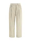 Brunello Cucinelli Corduroy Trousers Cool Beige In Yellow