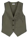 Brunello Cucinelli Tailored Waistcoat Embroidered V-neck