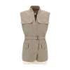 Brunello Cucinelli Cotton And Linen Waistcoat Jackets Beige In Beige