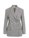 Brunello Cucinelli Double-breasted Virgin Wool Jacket With Check Pattern