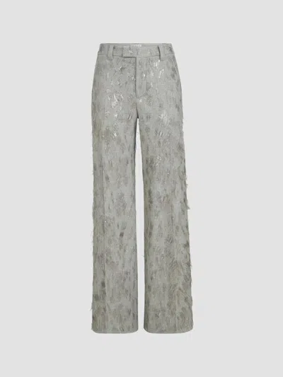Brunello Cucinelli Women's Virgin Wool And Cashmere Twill Flannel Loose Flared Trousers In Grey