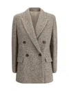 Brunello Cucinelli Virgin Wool And Silk Mélange Jacket In Animal Print
