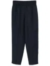 Brunello Cucinelli Women Viscose And Linen Fluid Twill Baggy Pull-on Pants In Multicolor