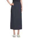 Brunello Cucinelli Long Linen Blend Skirt With High Waist
