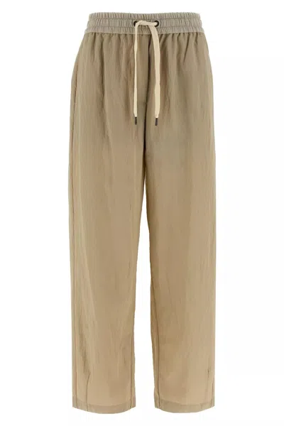 Brunello Cucinelli Women Viscose Pants In Cream