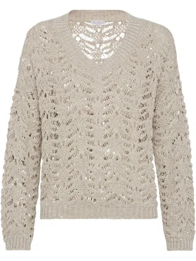 BRUNELLO CUCINELLI BRUNELLO CUCINELLI WOMEN VNECK SWEATER