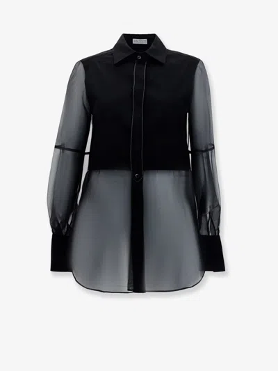 Brunello Cucinelli Women Voile Shirt In Black