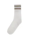 Brunello Cucinelli Women Waffle Stitch Cotton Knit Socks In White