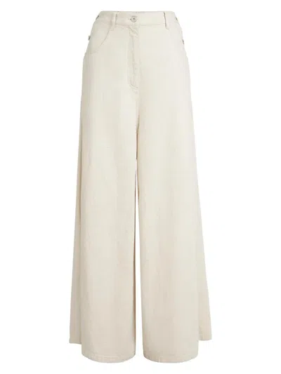 Brunello Cucinelli Women Ther Relaxed Boyfriend Jean-soft Barrel Leg In Multi