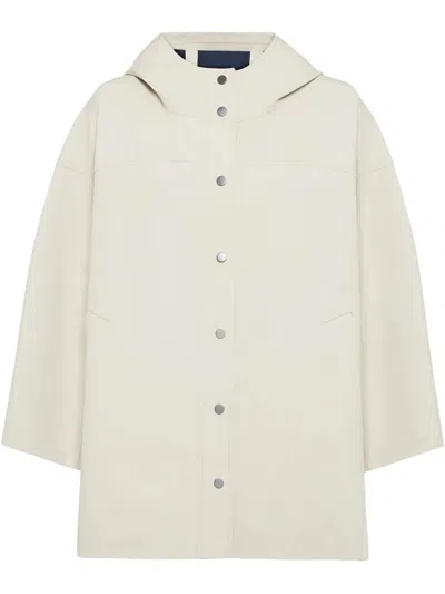 Brunello Cucinelli Women Water-resistant Bonded Cotton Poplin Hooded Outerwear Jacket In Multicolor