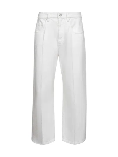 Brunello Cucinelli Women White Denim Contemporary Square Jeans