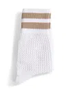 Brunello Cucinelli Women White Waffle Stitch Cotton Knit Socks