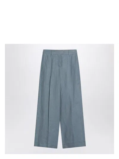 Brunello Cucinelli Women's Wide Avio-colored Trousers