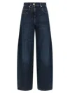 Brunello Cucinelli Women Blue Jeans With Five-pocket Design And Patch Logo On The Back In Denim Woma In Blue