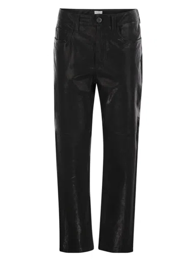 BRUNELLO CUCINELLI WOMEN'S WIDE FIVE-POCKET TROUSERS