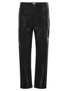 Brunello Cucinelli Women Wide Five-pocket Trousers In Smooth Nappa Leather In Black