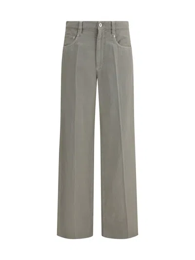 Brunello Cucinelli Women Wide-leg Jeans In Green