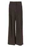 Brunello Cucinelli Women Wide Leg Jeans In Brown