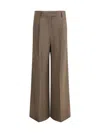 Brunello Cucinelli Wide Leg Pants In Multicolor