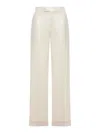 Brunello Cucinelli Women Wide-leg Tailored Linen Trousers In Multi