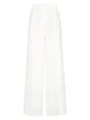 Brunello Cucinelli White Pants With Pleated Front And Jewelry Detail In White