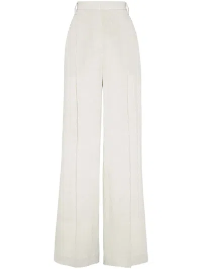 Brunello Cucinelli Women Wide Leg Trousers In Beige