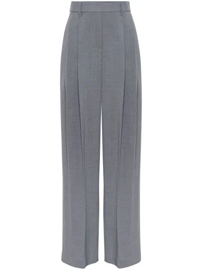 Brunello Cucinelli Women Wide Leg Trousers In Gray