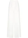 Brunello Cucinelli Twill Pleated Wide-leg Trousers In White