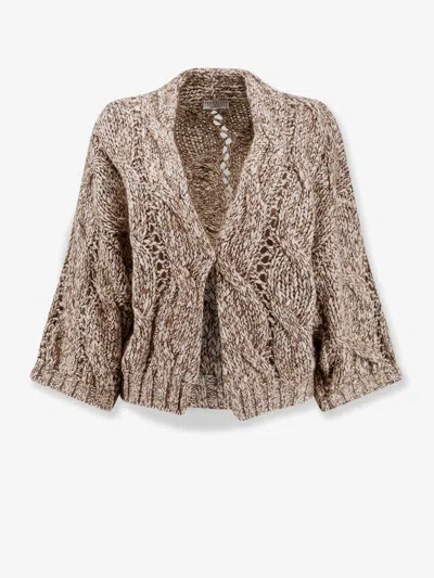 BRUNELLO CUCINELLI BRUNELLO CUCINELLI WOMEN WOOL AND CASHMERE CARDIGAN WITH SEQUINS
