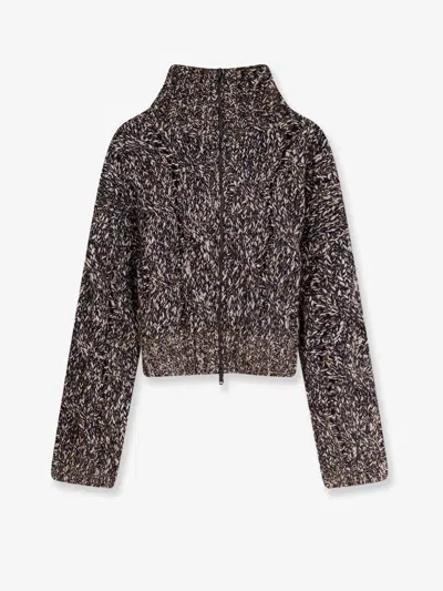 Brunello Cucinelli Women Wool And Cashmere Cardigan With Sequins In Gray