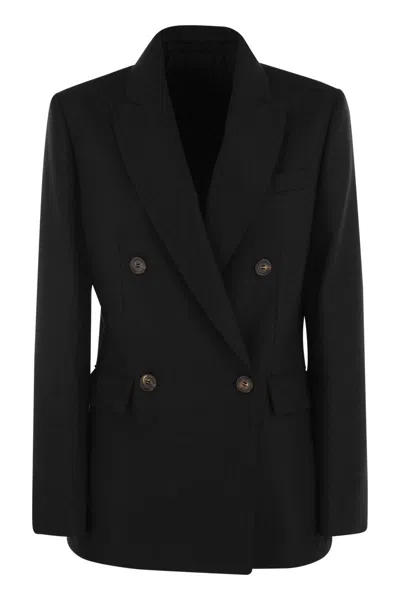 BRUNELLO CUCINELLI WOMEN'S WOOL AND CASHMERE JACKET WITH NECKLACE