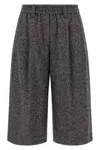 Brunello Cucinelli Women Wool Bermuda Shorts In Black