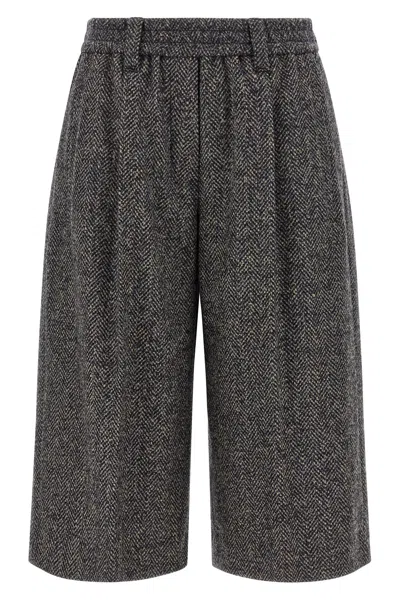BRUNELLO CUCINELLI BRUNELLO CUCINELLI WOMEN WOOL BERMUDA SHORTS