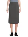 Brunello Cucinelli Longuette Midi Skirt In Stretch Cashmere In Grey