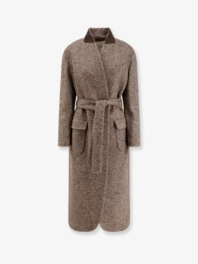 BRUNELLO CUCINELLI BRUNELLO CUCINELLI WOMEN WOOL BLEND PADDED COAT