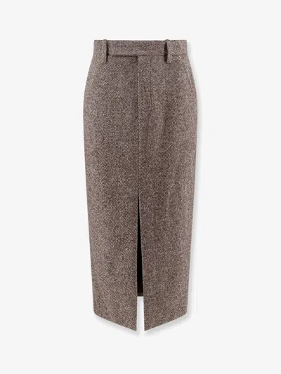 BRUNELLO CUCINELLI BRUNELLO CUCINELLI WOMEN WOOL BLEND PENCIL SKIRT