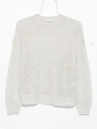 Brunello Cucinelli Women Wool Open-knit Sweater