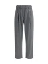 Brunello Cucinelli Women Wool Pants In Gray