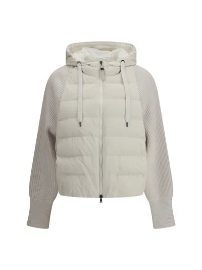 BRUNELLO CUCINELLI BRUNELLO CUCINELLI WOMEN WOOL SLEEVED DOWN JACKET