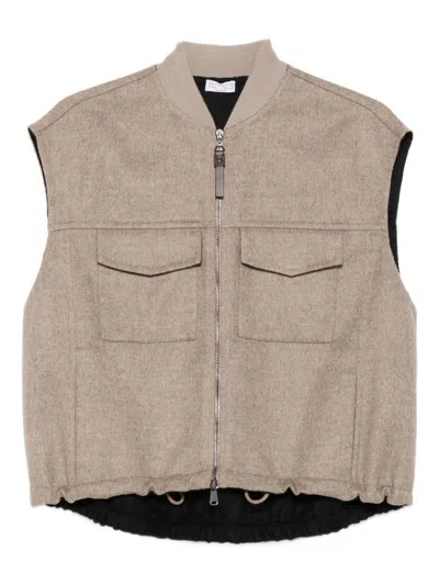 Brunello Cucinelli Women Wool Zipped Vest