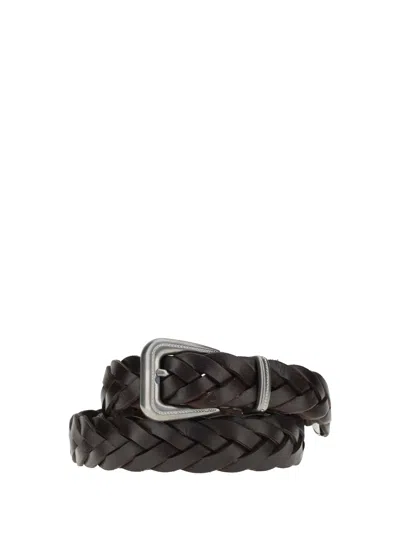 Brunello Cucinelli Women Woven Leather Belt In Multicolor