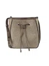 Brunello Cucinelli Women's Woven Leather Bucket Bag In Brown