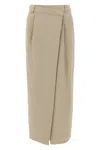 Brunello Cucinelli Wrap Skirt With Back Pockets And Belt Loops