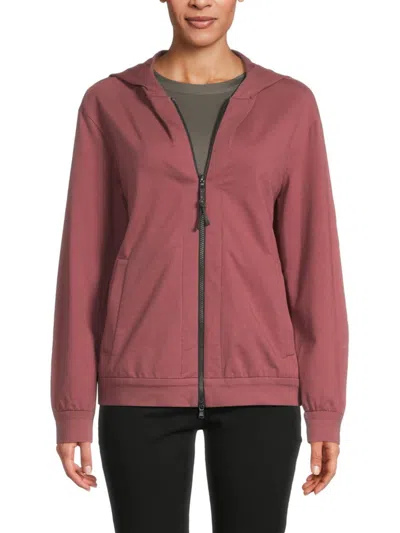 Brunello Cucinelli Women's Zip Hoode In Purple