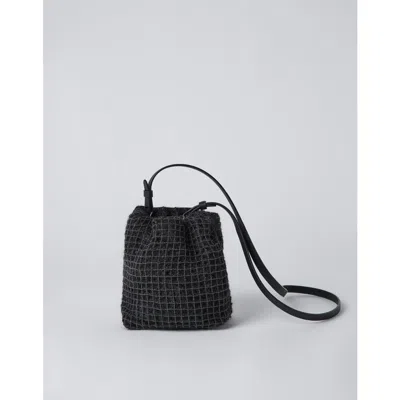 Brunello Cucinelli Womens Anthracite Textured Shoulder Bag In ["black"]